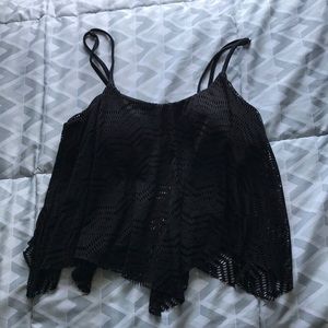 bikini top with lace flounce